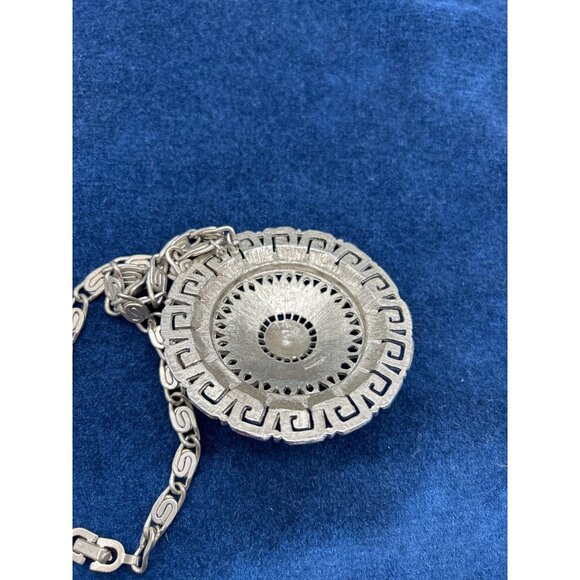 Monet Silver Necklace with Intricate Pendant - Picture 3 of 5